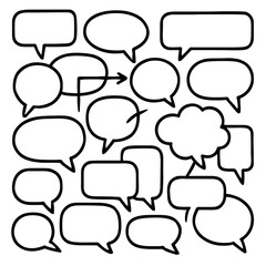 Obraz premium Speech bubble vector collection for communication and design projects