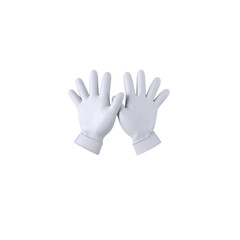 Obraz premium pair of clean gloves with detailed finger shape, simple accessory design representing safety and hygiene