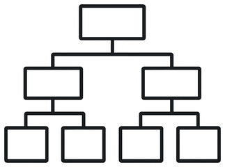 Minimalist organizational chart vector design | simple and modern structure for business planning