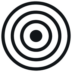 Precision target icon vector | minimalist bullseye design for accuracy and focus-themed projects