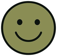 Fototapeta premium Smiley face vector - simple happy emoji design for web and graphic projects