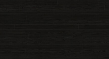 Fototapeta premium A black wooden floor with horizontal planks and thin spacing between them