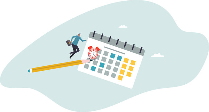 Schedule planning and time management, organize meeting and appointment, event reminder or business schedule concept,about a man and his life.