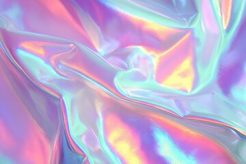 90s Theme. Abstract Holographic Rainbow Background Inspired by 80s Aesthetic
