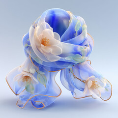 white flower on blue background
