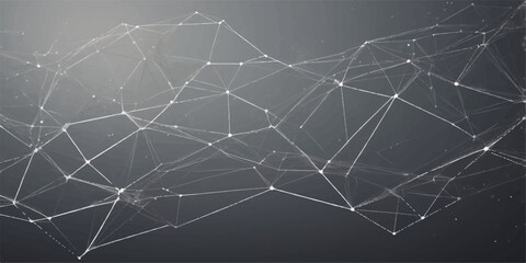 A beautiful spider web, glistening with dew drops, creates a delicate pattern against a dark, mysterious background