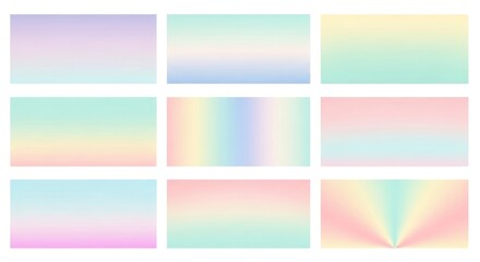 Pastel gradient backgrounds create soft, dreamy designs for modern websites or apps