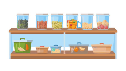 wooden shelf with shelves
