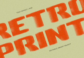Retro Print Halftone Text Effect