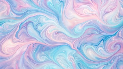 Obraz premium Abstract Swirling Pastel Hues A Dreamlike Fluid Art Background of Soft Blues, Pinks, and Purples
