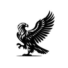 Obraz premium Elegant Soaring Eagle Vector Illustration