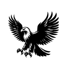 Dynamic Eagle Vector Illustration with Spread Wings