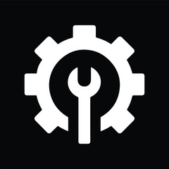 Single Gear Symbol for Business Control