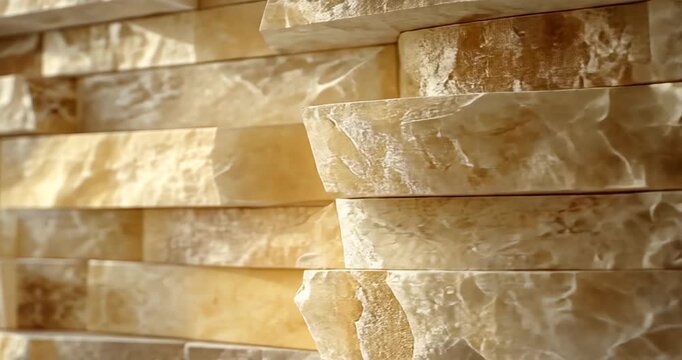 Cream-colored stone wall cladding