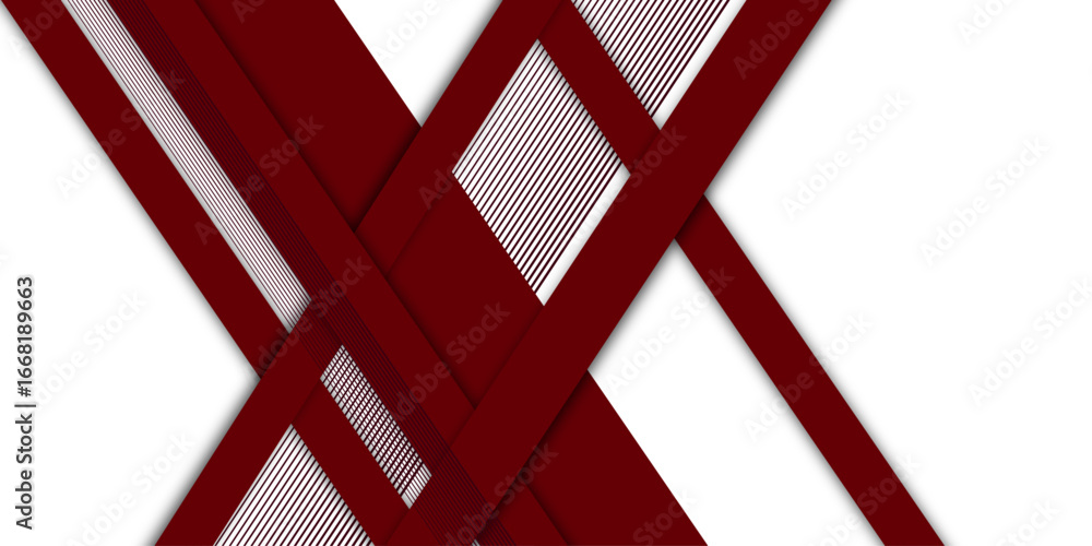 Aufkleber abstract white and grey geometric overlapping square pattern, design of technology background with s