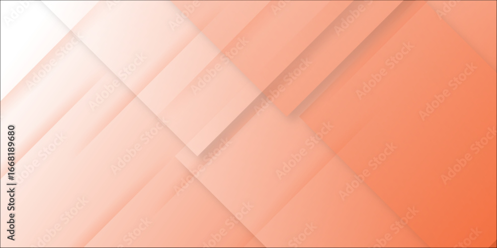 Aufkleber abstract white and orange background with squares with shadow. modern design background with geometr