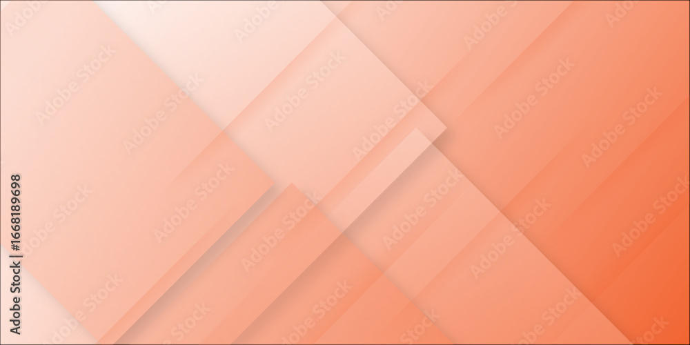 Aufkleber abstract white and orange background with squares with shadow. modern design background with geometr