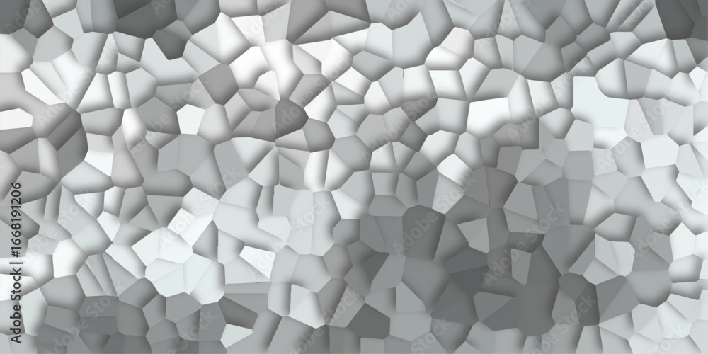 Aufkleber beautiful white and crystallized polygon background. abstract light colorful stone tile pattern with