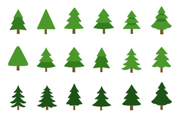 Trees collection, christmas trees collection, Variety of Minimalist Christmas Trees