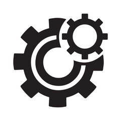 Single Gear Symbol for Business Control