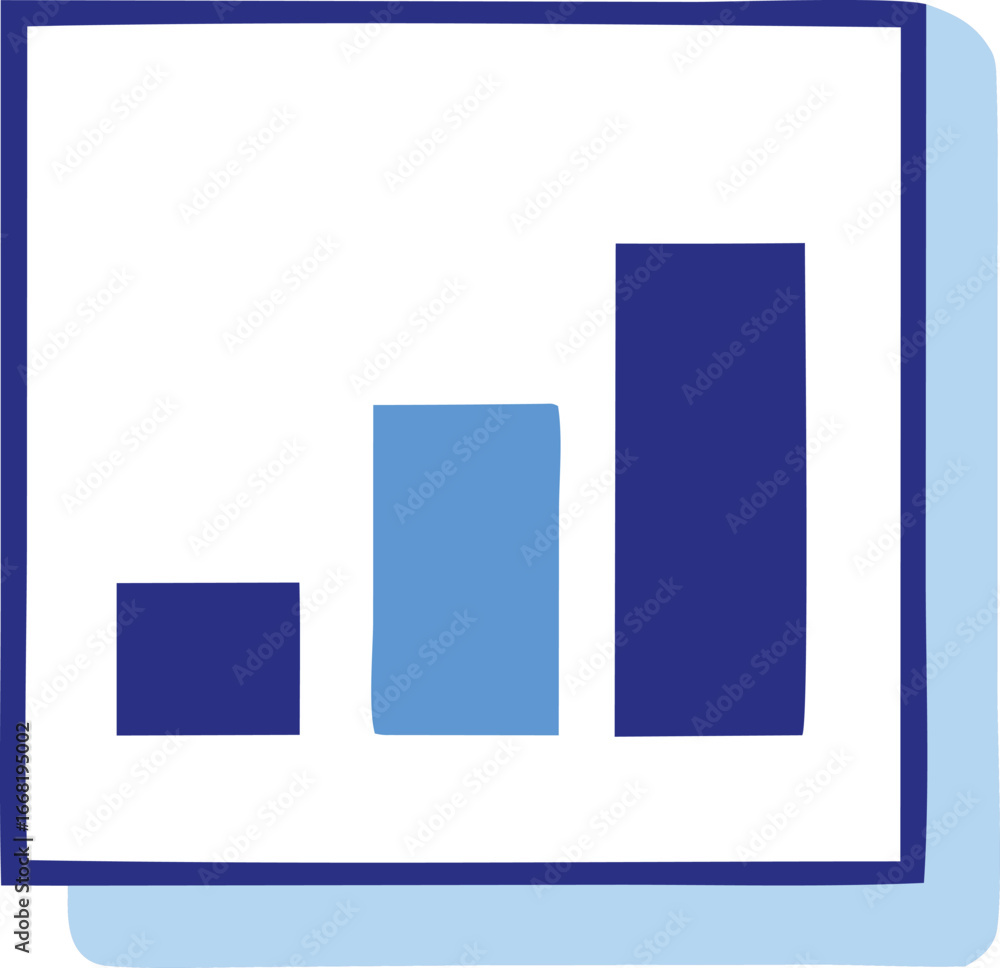Poster simple bar chart data analysis visual representation growth trend report finance business metrics st