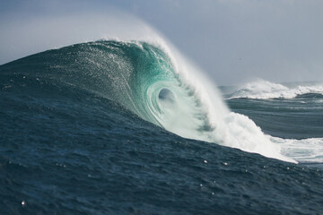Big waves crashing on the rocks
