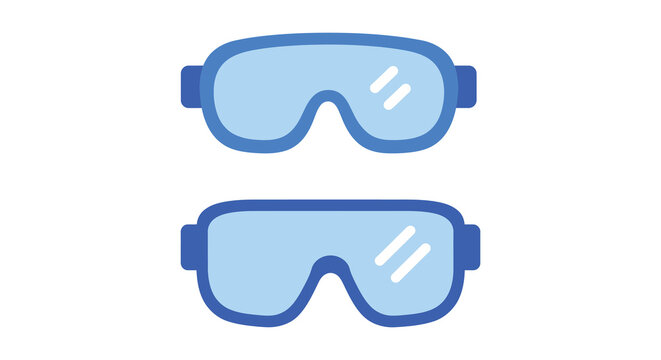 Blue safety goggles for protection and eye wear