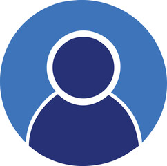 Simple user icon profile avatar silhouette graphic element representing people and identity