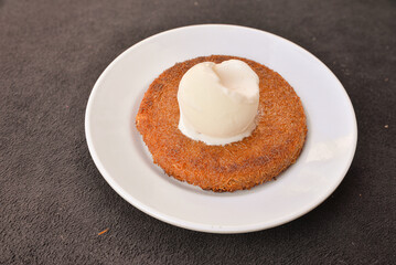 Creamy kunefe,  traditional dessert kunefe

