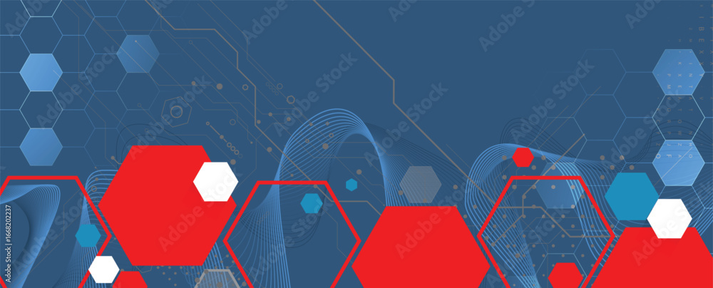 Poster abstract modern circuit technology and science concept background