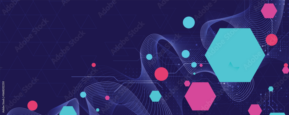 Poster abstract modern circuit technology and science concept background