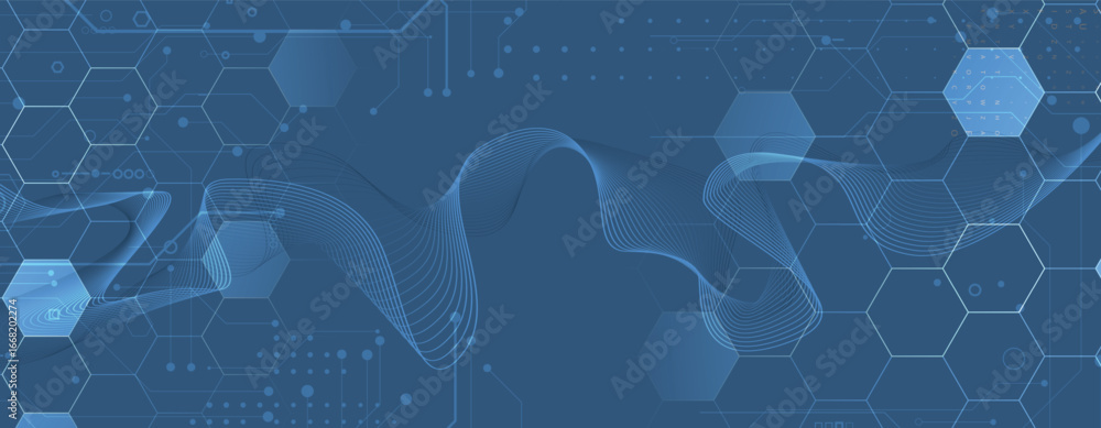 Poster abstract modern circuit technology and science concept background