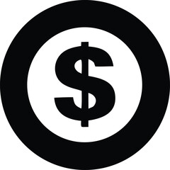 Dollar sign inside target symbol representing financial goals and investment focus