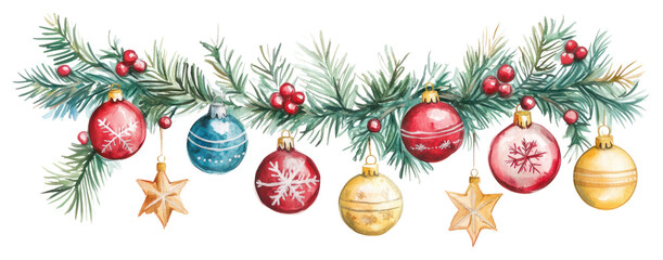 PNG Bunting christmas border illustration ornaments christmas ornaments.