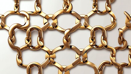 Golden Chain Interlock: Luxury Texture Abstract