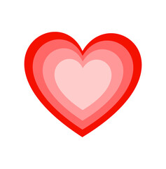 red heart with a heart