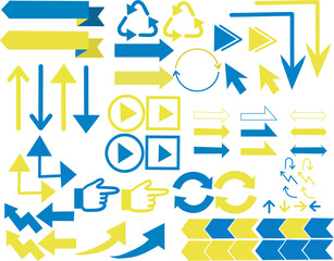 シンプルな手書き矢印アイコン