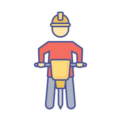 construction worker Vector Icon which can easily modify or edit