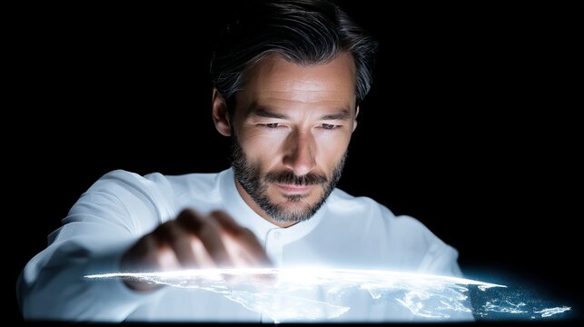 Ai mentor visualizing holographic maps for future education in technology interactive learning environment human engagement