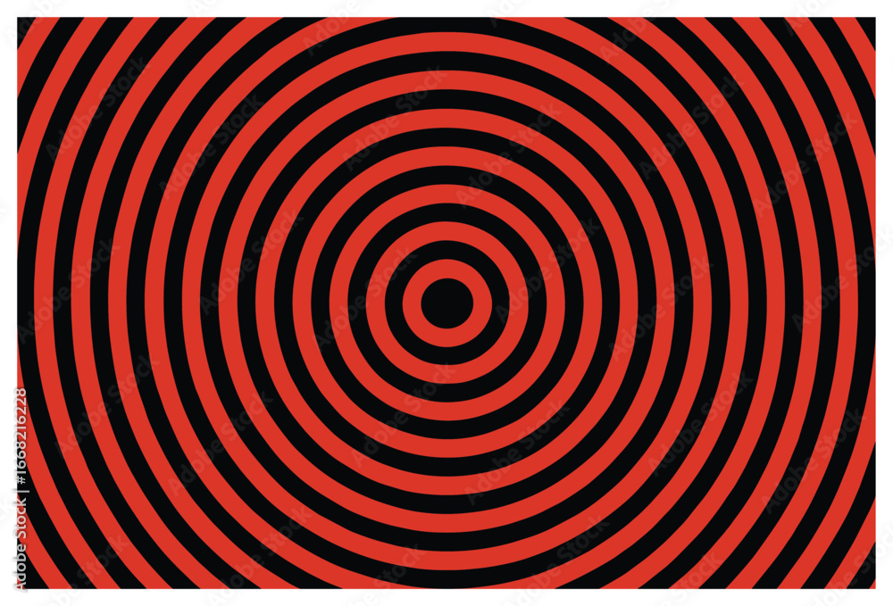 Poster hypnotic concentric circles vector | mesmerizing patterns for creative design projects