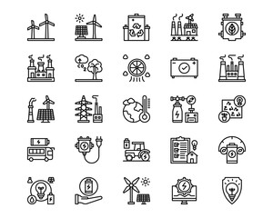 Sustainable Energy Icons