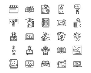 Learning Line Vector Icons