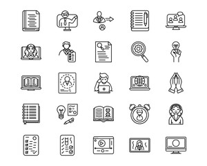 Learning Line Vector Icons