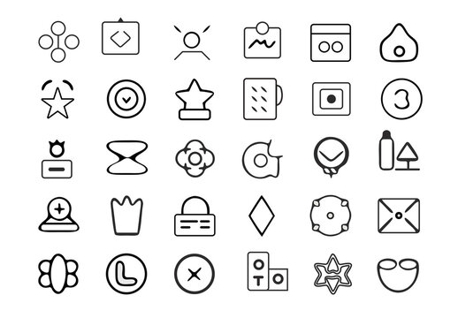 Black Outline Minimal Communication Icons Set
