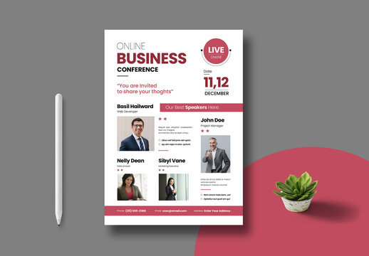 Business Conference Flyer Template Layout