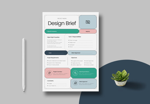 Creative Design Brief Flyer Template Layout