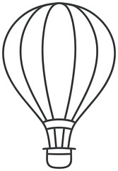 Minimalist hot air balloon vector design | simple and elegant air travel concept art