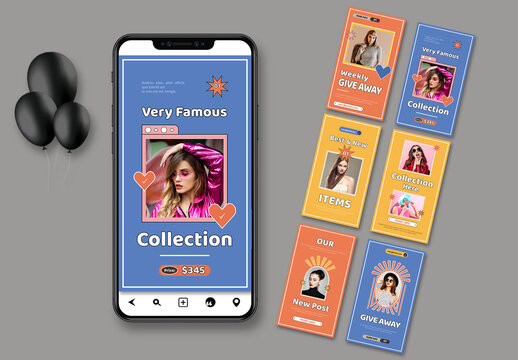 Social Media Kit Stories Template Layout