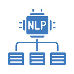 NLP color flat icon for digital and print projects.