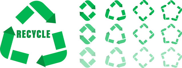 Set of Recycle Symbol